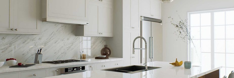 Cozinha com ilha e sala integrada