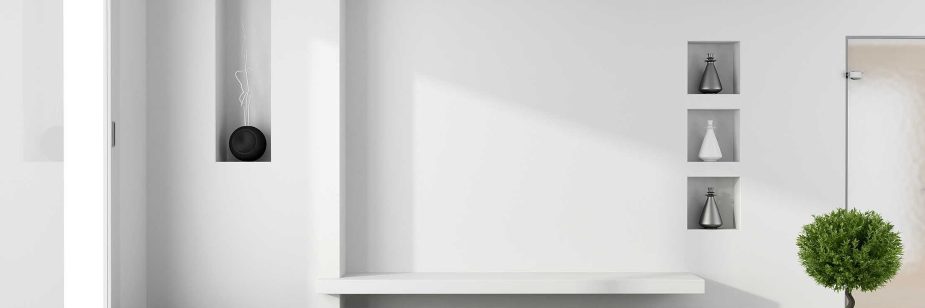 Casa com porcelanato branco